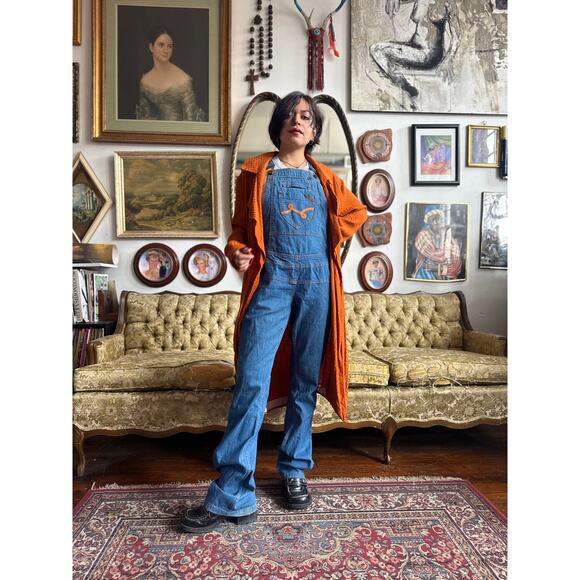 Pumpkin Polka Dot Autumn Duster Size Small by LEITH - Picture 10 of 12